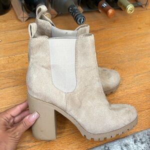 Women's Suede Tan Ankle Boots